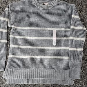 Grey & White Knit Sweater